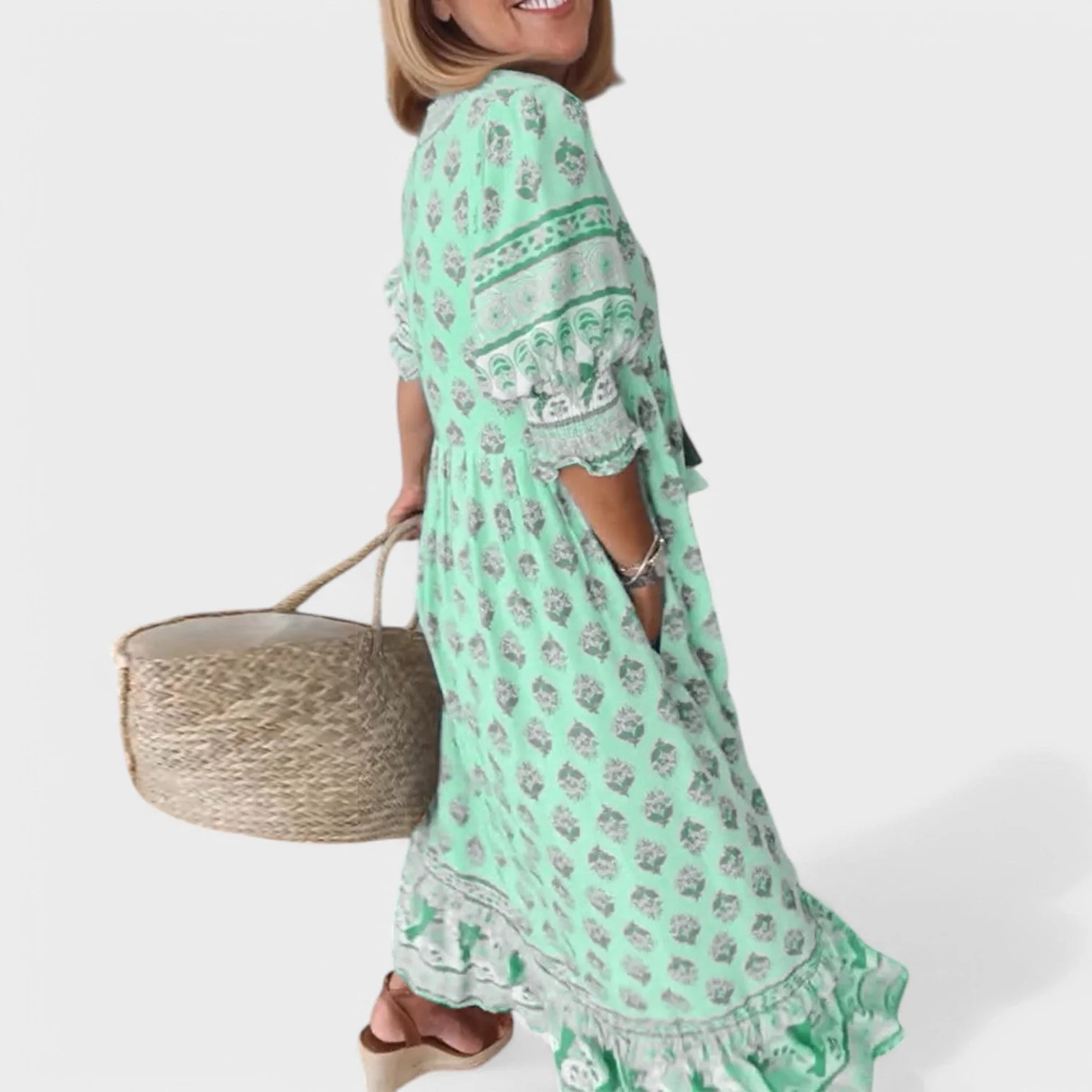 Marlena | Kleid mit V-Ausschnitt und A-Linien-Silhouette - Image 2