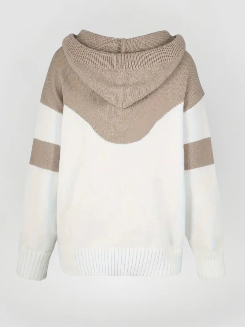 MARLENE - STRICKPULLOVER MIT VERSTELLBARER KAPUZE - Image 2