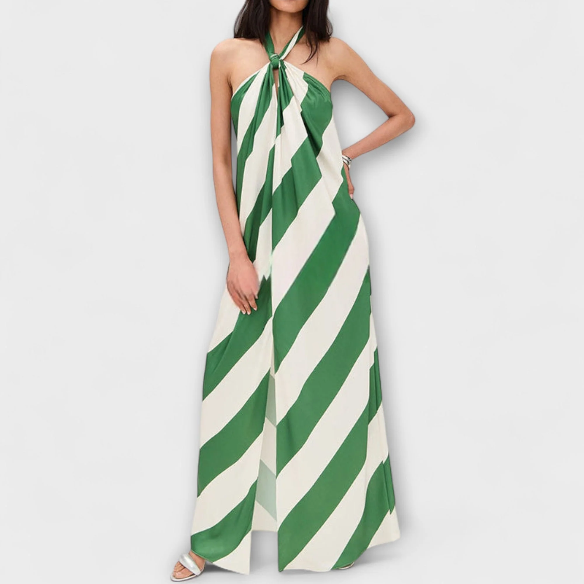 Marlowe - Gestreiftes Off-Shoulder Maxikleid - Image 2