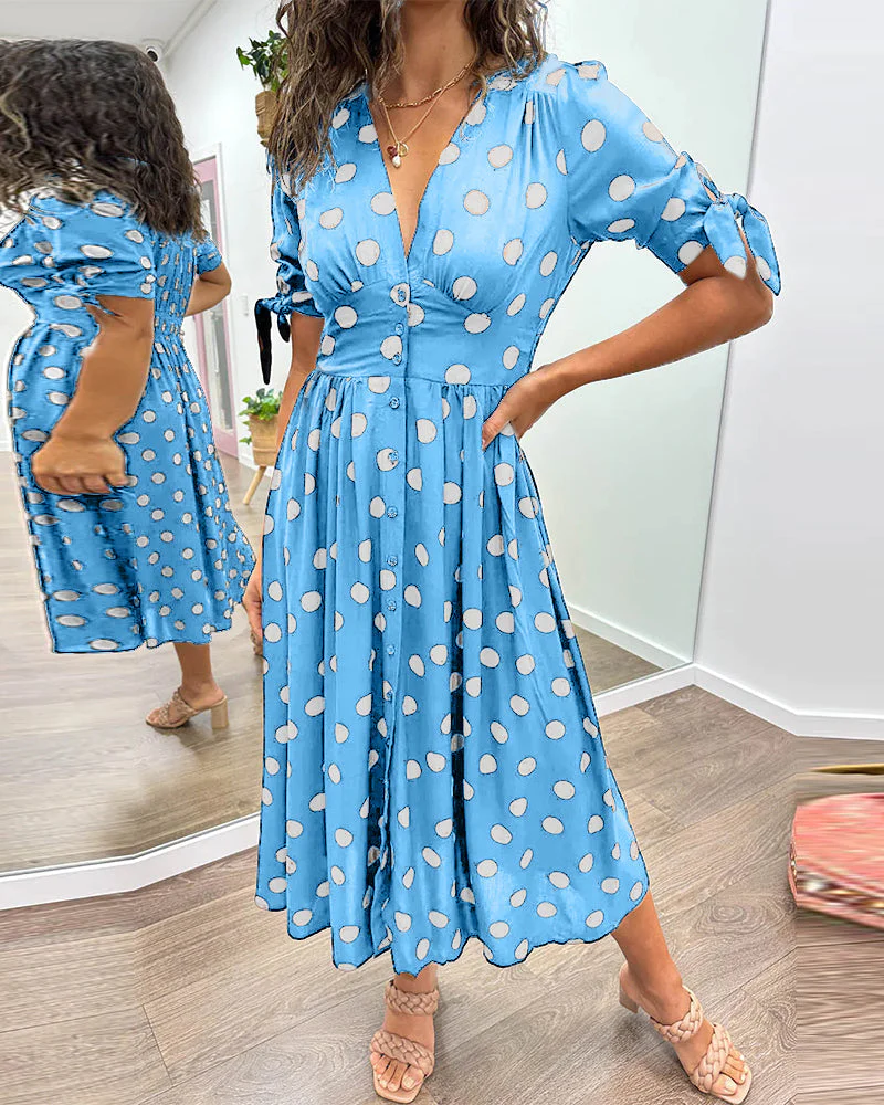 Martha | Retro-Polka-Dot Midi-Kleid - Image 3