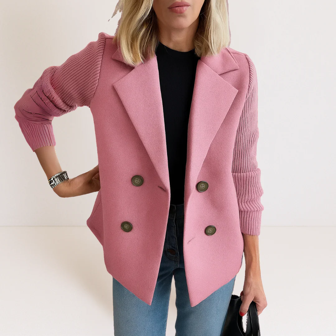 Martine™ -  Elegante Jacke mit Gestrickten Ärmeln - Image 2
