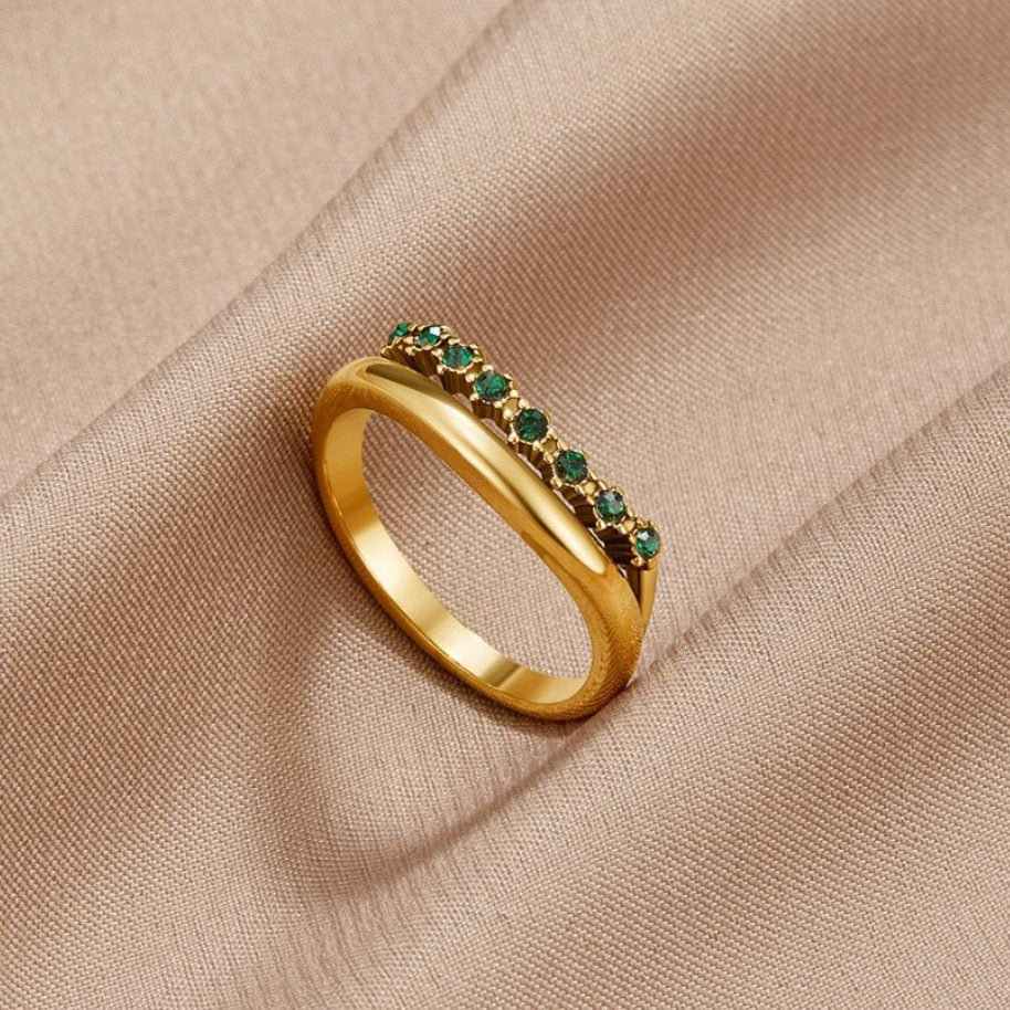 Mary - Smaragdgrüner, geschichteter Ring - Image 10