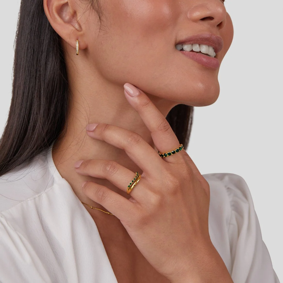 Mary - Smaragdgrüner, geschichteter Ring - Image 7