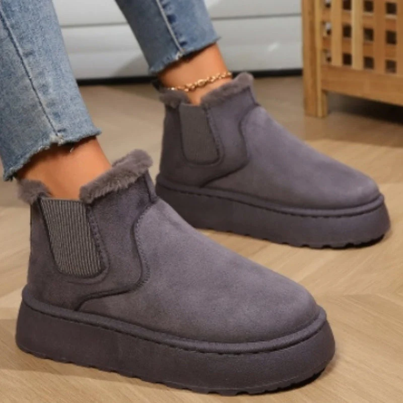 Maureen - Lässige Plüsch Stiefel - Image 5