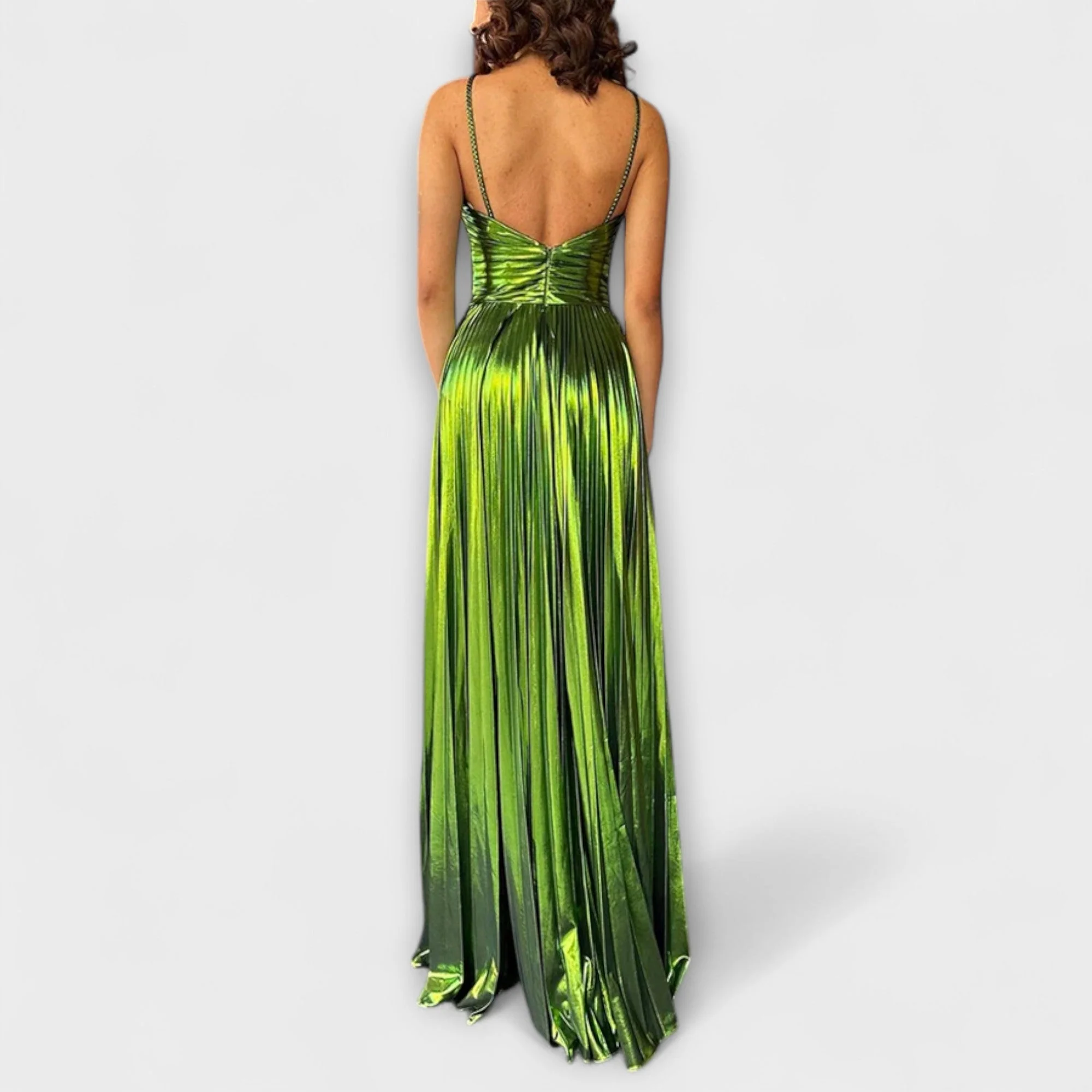 Maxikleid aus metallischem Stoff - Image 2