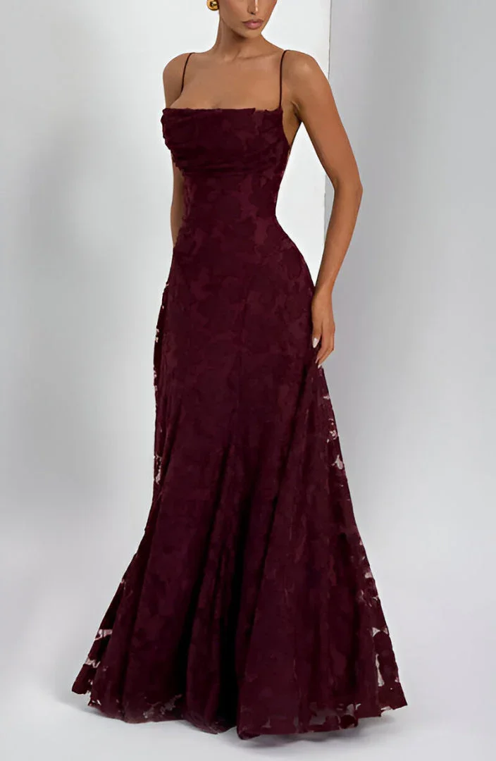 Elfriede | Damen Maxikleid Blumenmuster Spaghettiträger – Blumen Maxi Träger 2026 - Image 3