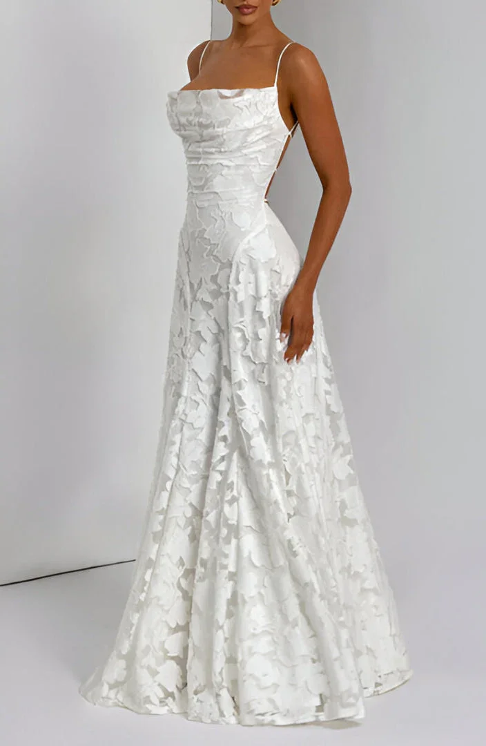 Elfriede | Damen Maxikleid Blumenmuster Spaghettiträger – Blumen Maxi Träger 2026 - Image 5