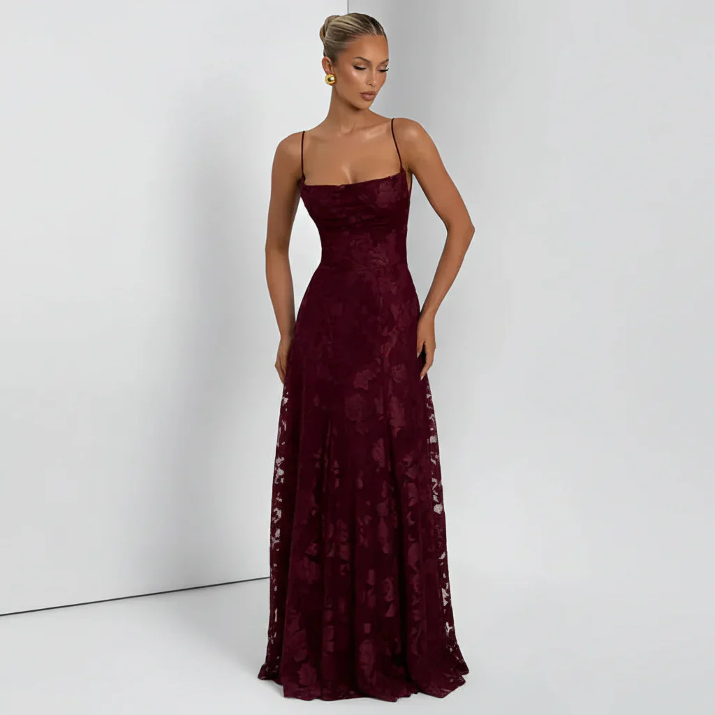 Elfriede | Damen Maxikleid Blumenmuster Spaghettiträger – Blumen Maxi Träger 2026 - Image 8