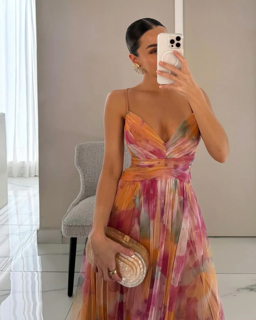 Maxikleid mit Blumendruck für Damen – Elegantes Sommerkleid für besondere Anlässe