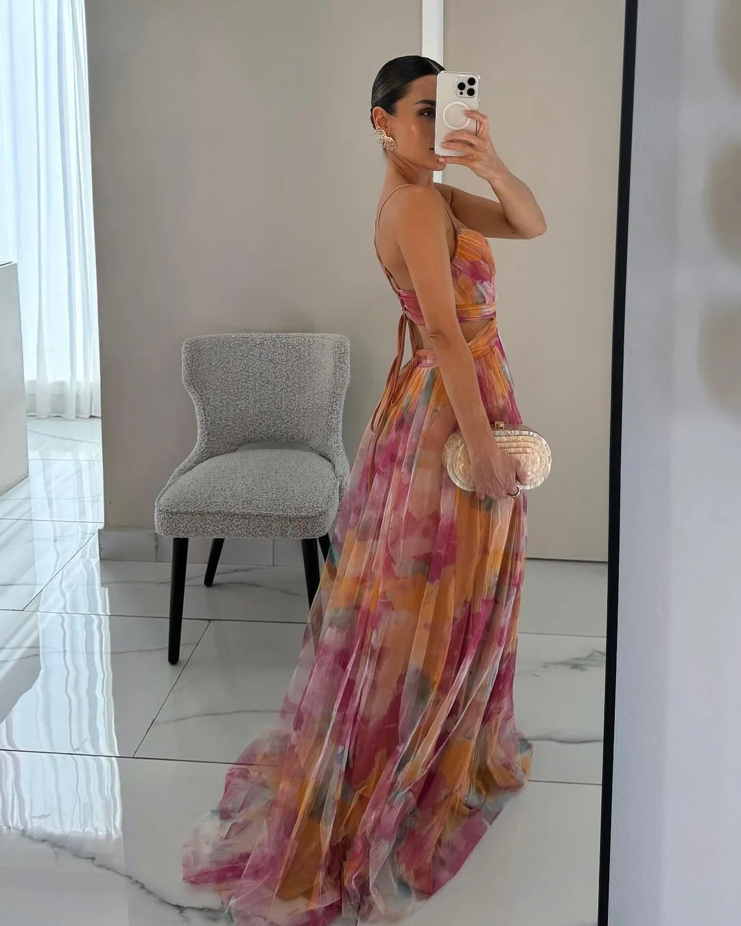 Maxikleid mit Blumendruck für Damen – Elegantes Sommerkleid für besondere Anlässe - Image 2