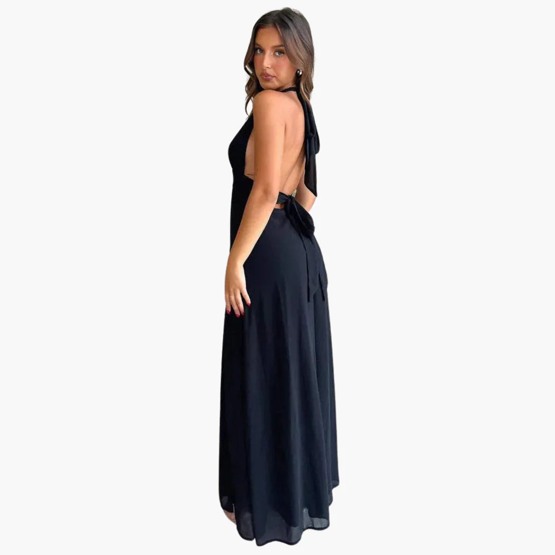Maxikleid mit Schlitz & Neckholder - Damen Abendmode - Image 14