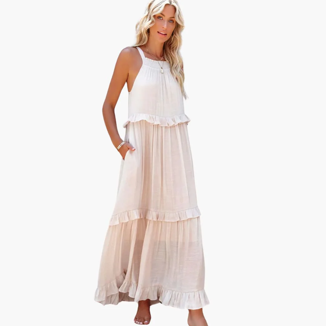 Maxikleid Stufen - Rüschenkleid für Damen, elegant & luftig - Image 11