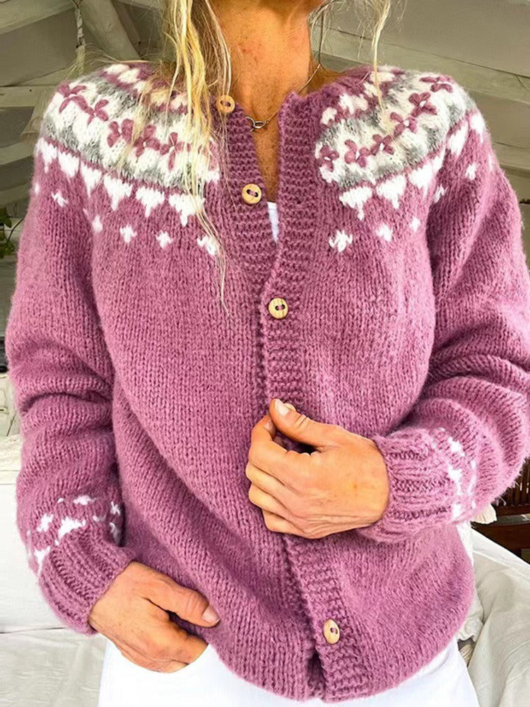Maya | Vintage Isländische Strickjacke