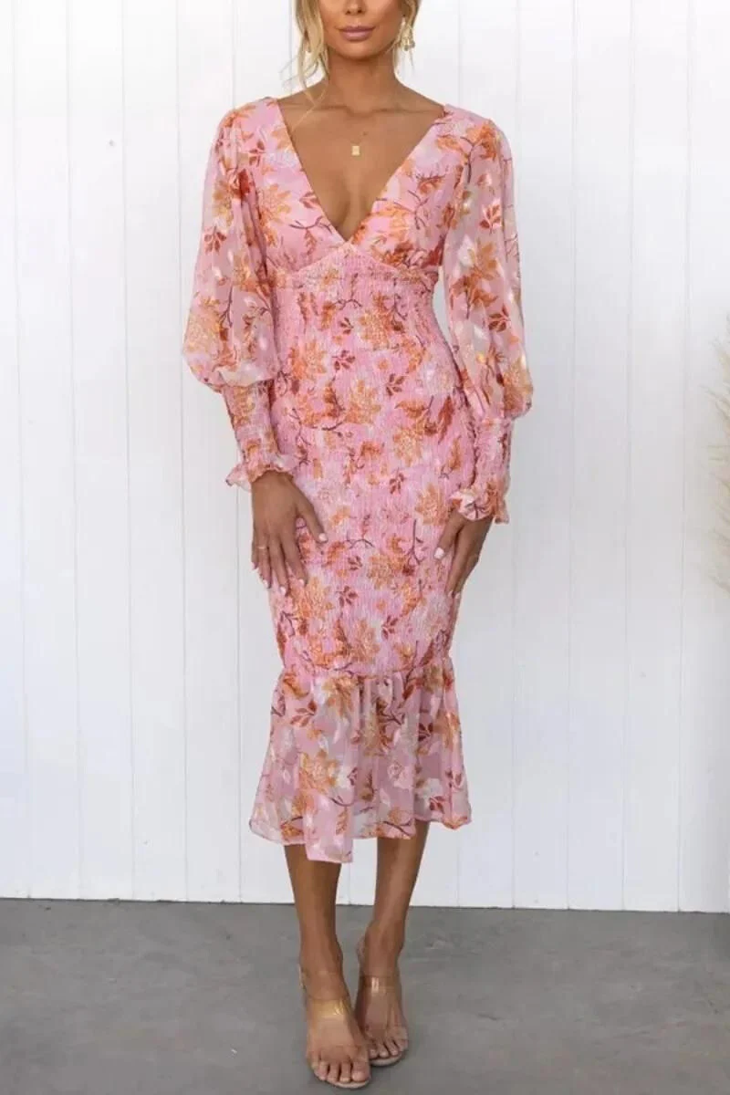 Megan - Midi-Kleid mit Blumenmuster - Image 7