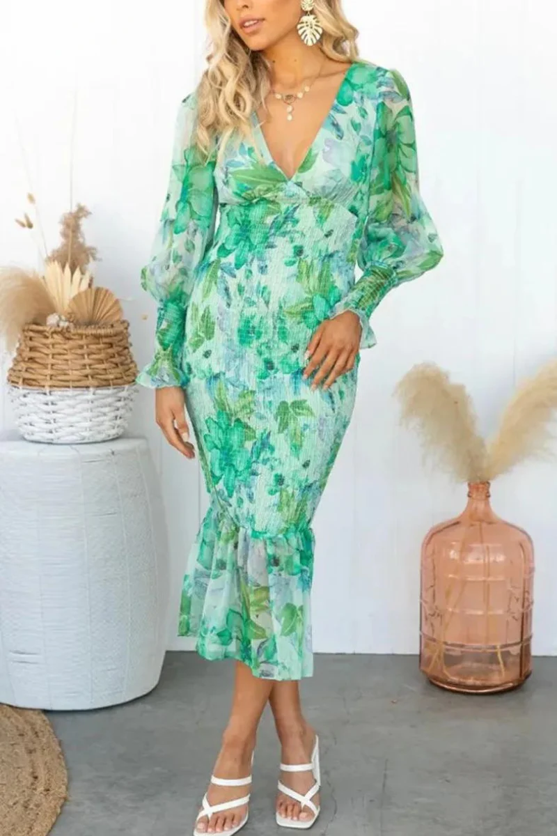 Megan - Midi-Kleid mit Blumenmuster - Image 8