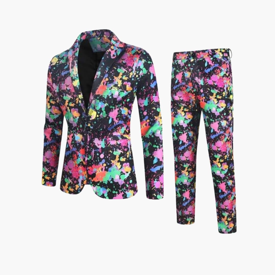 Mehrfarbiger Slim-Fit-Anzug für Herren - Moderner Look - Image 4
