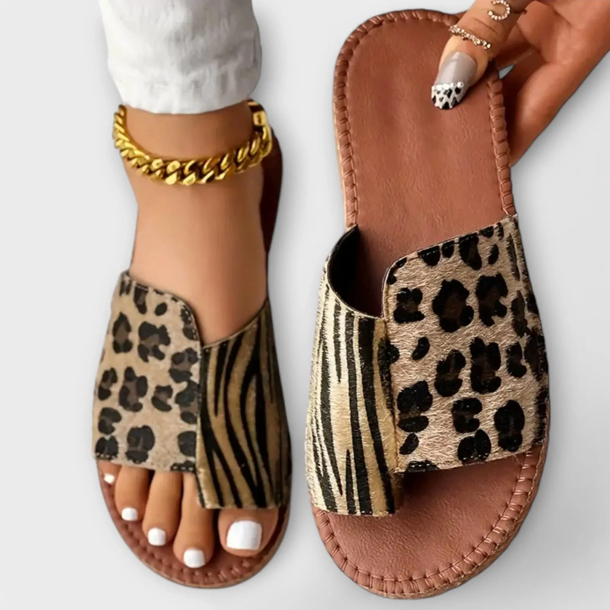 Meline – Sandalen mit Animal-Print - Image 2