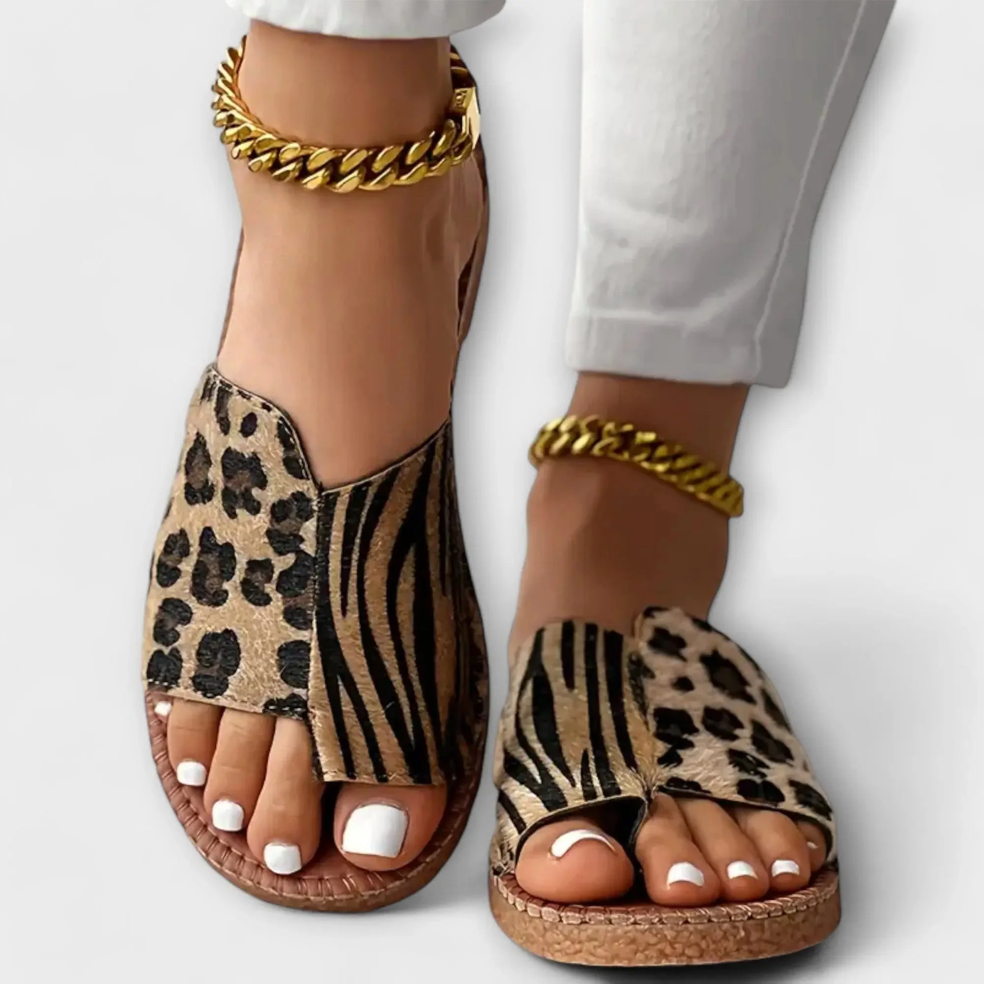Meline – Sandalen mit Animal-Print - Image 4