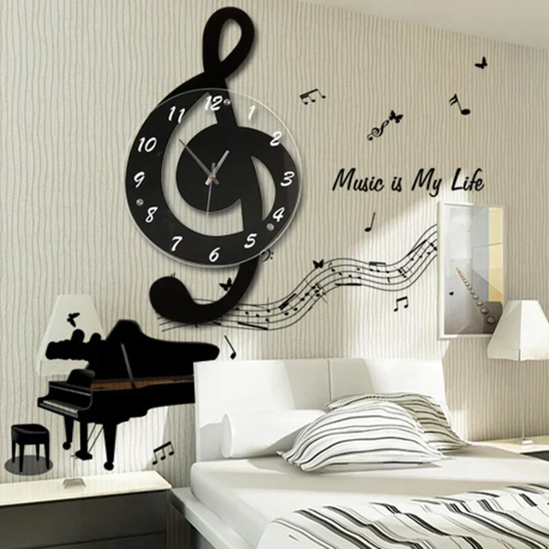 MelodyTime Künstlerische Wanduhr – Musikalisches G-Schlüssel-Design für modernes Interieur - Image 5