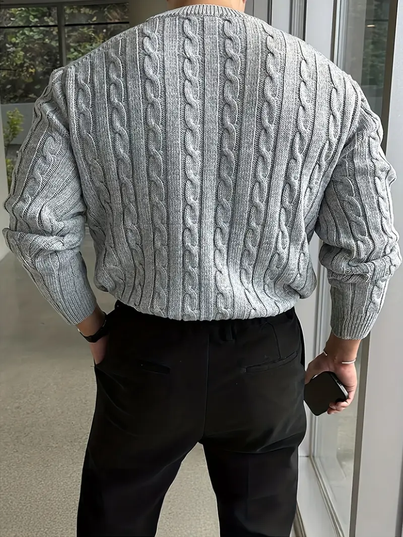 Mergim – Lässiger Strickpullover Mit Langen Ärmeln - Image 17
