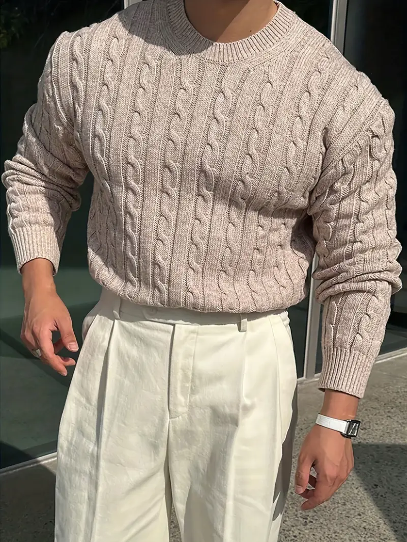 Mergim – Lässiger Strickpullover Mit Langen Ärmeln - Image 22