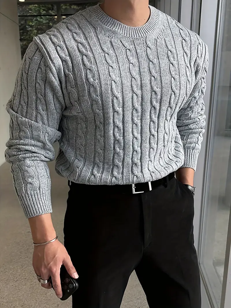 Mergim – Lässiger Strickpullover Mit Langen Ärmeln - Image 23