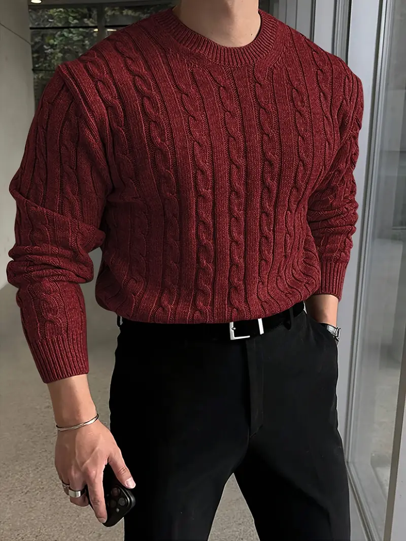 Mergim – Lässiger Strickpullover Mit Langen Ärmeln - Image 25