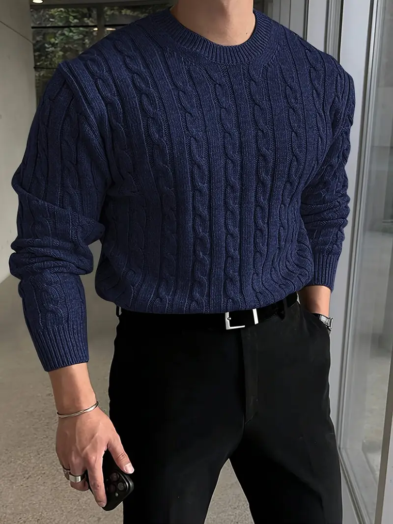 Mergim – Lässiger Strickpullover Mit Langen Ärmeln - Image 26