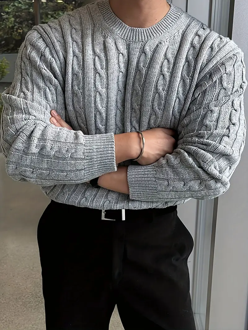 Mergim – Lässiger Strickpullover Mit Langen Ärmeln - Image 7