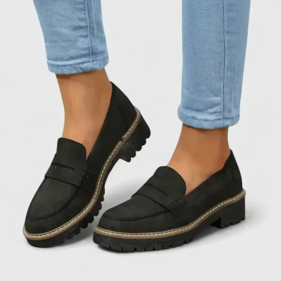 Michaela | Damen Slip-On Chunky Loafer Schuhe