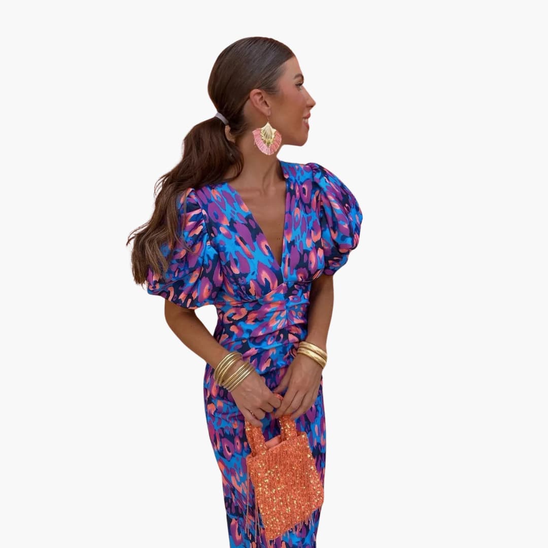 Midikleid mit Puffärmeln - Elegantes Damen Sommeroutfit - Image 6
