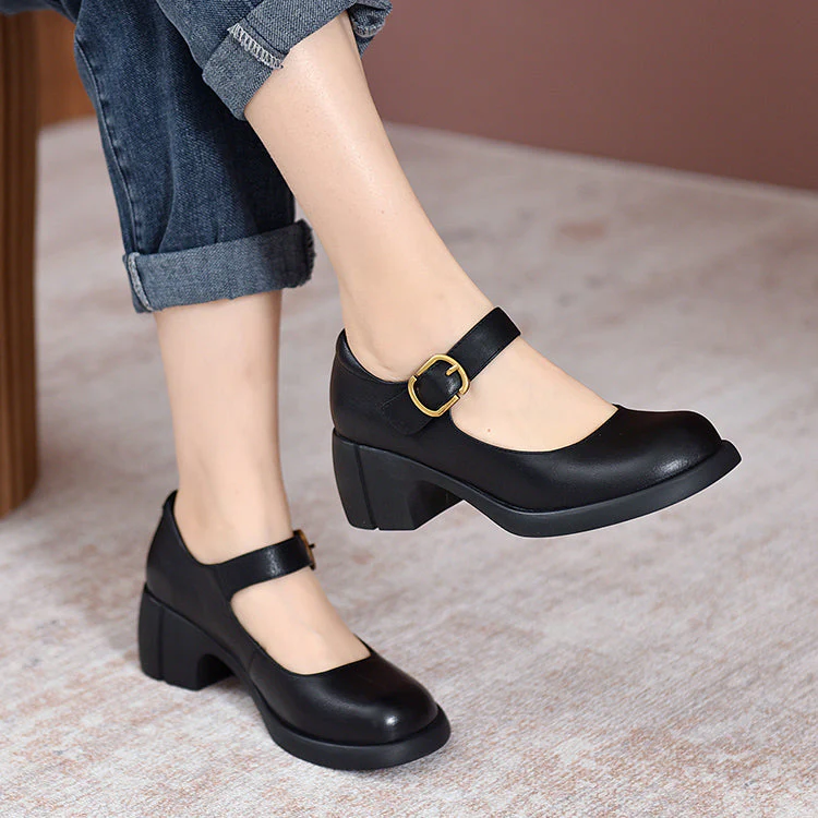 Mila® | Agnes Leder Mary Janes - Image 3