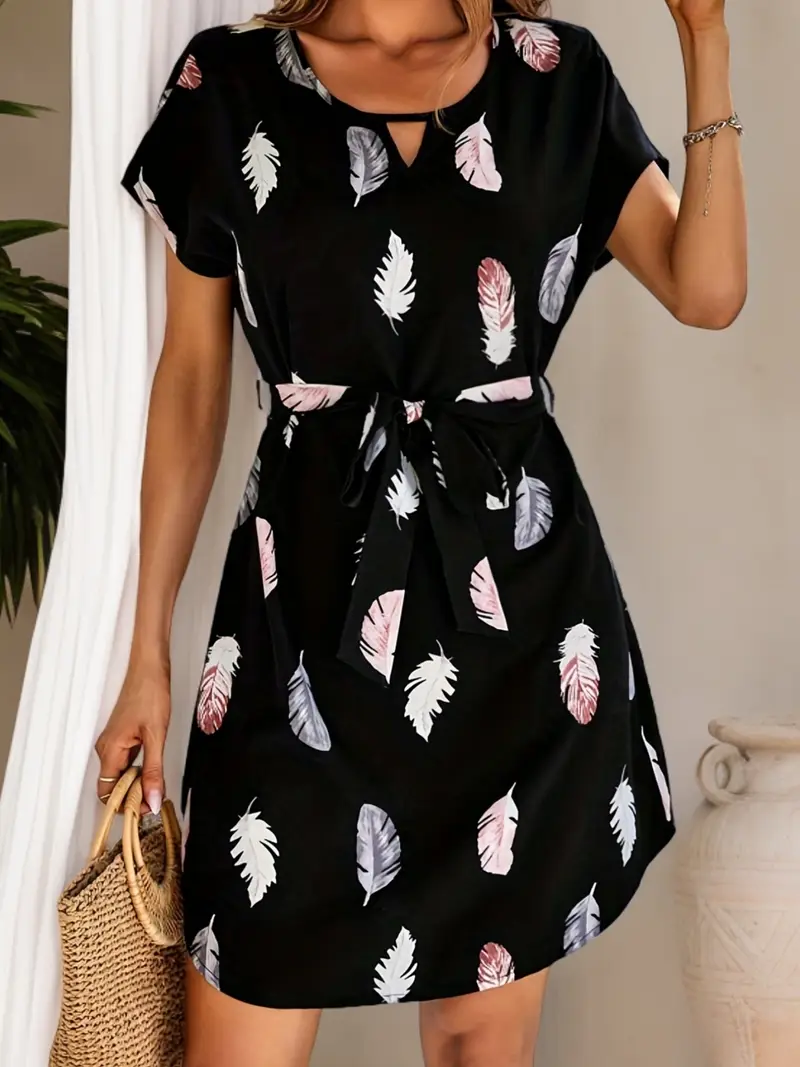 Mila - Women'S Sommer Urlaub Stil Print Tunika Kleid - Image 4