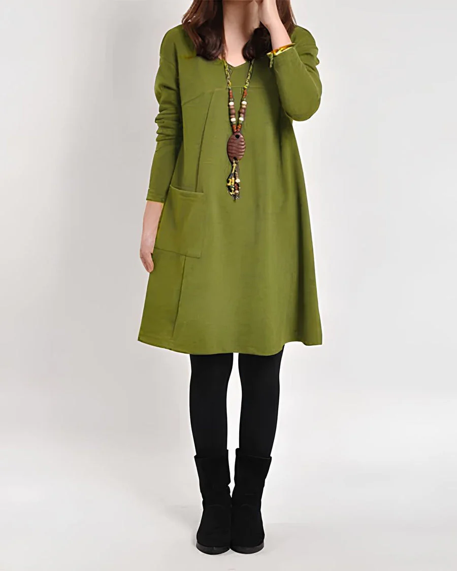MILA - ZEITLOSES KLEID MIT EINER TASCHE - Image 3