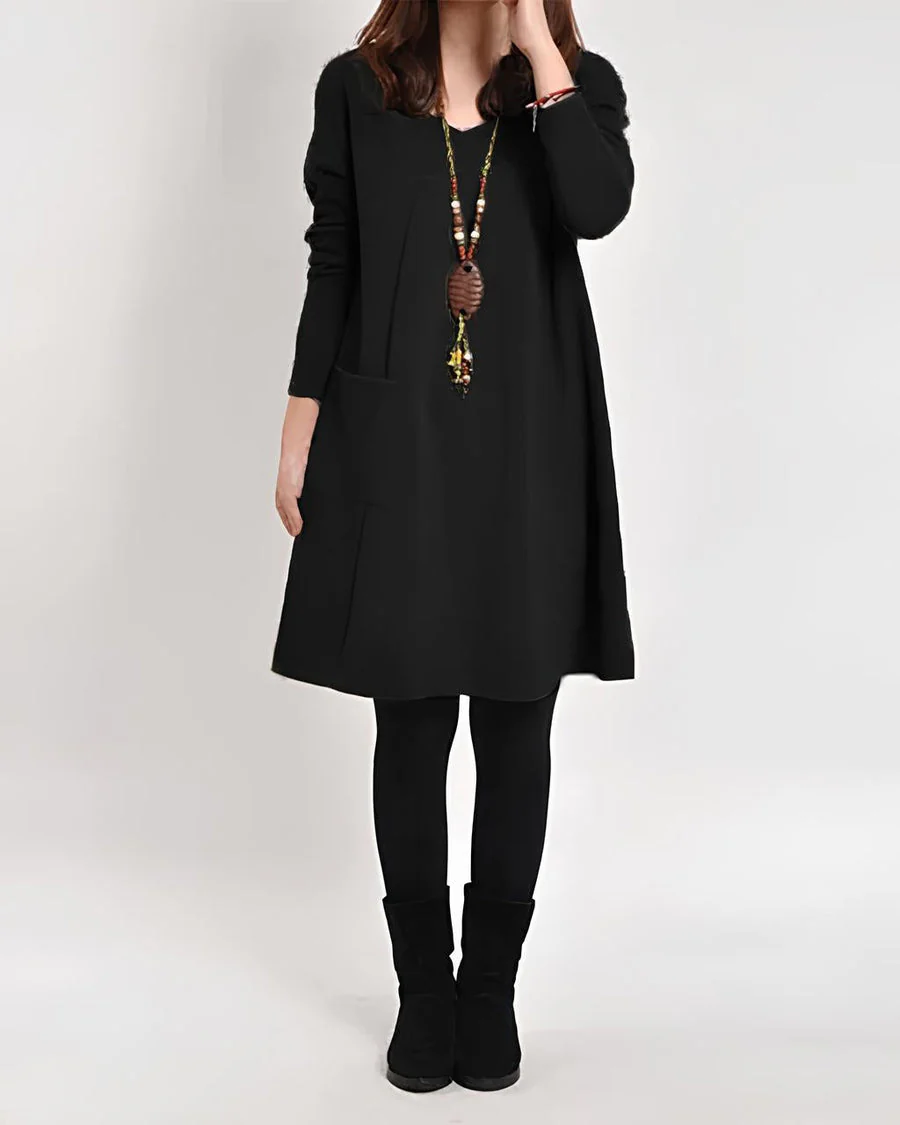 MILA - ZEITLOSES KLEID MIT EINER TASCHE - Image 4