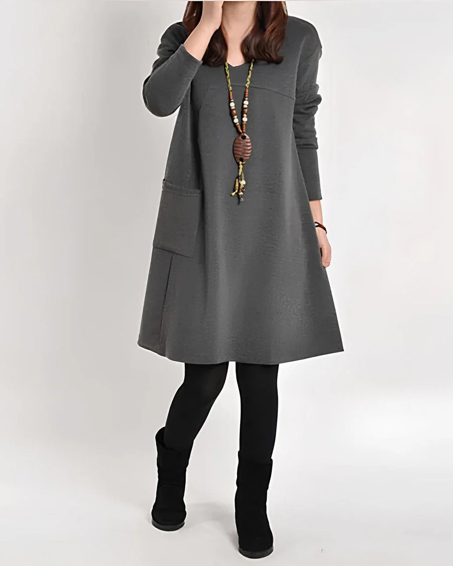 MILA - ZEITLOSES KLEID MIT EINER TASCHE - Image 5