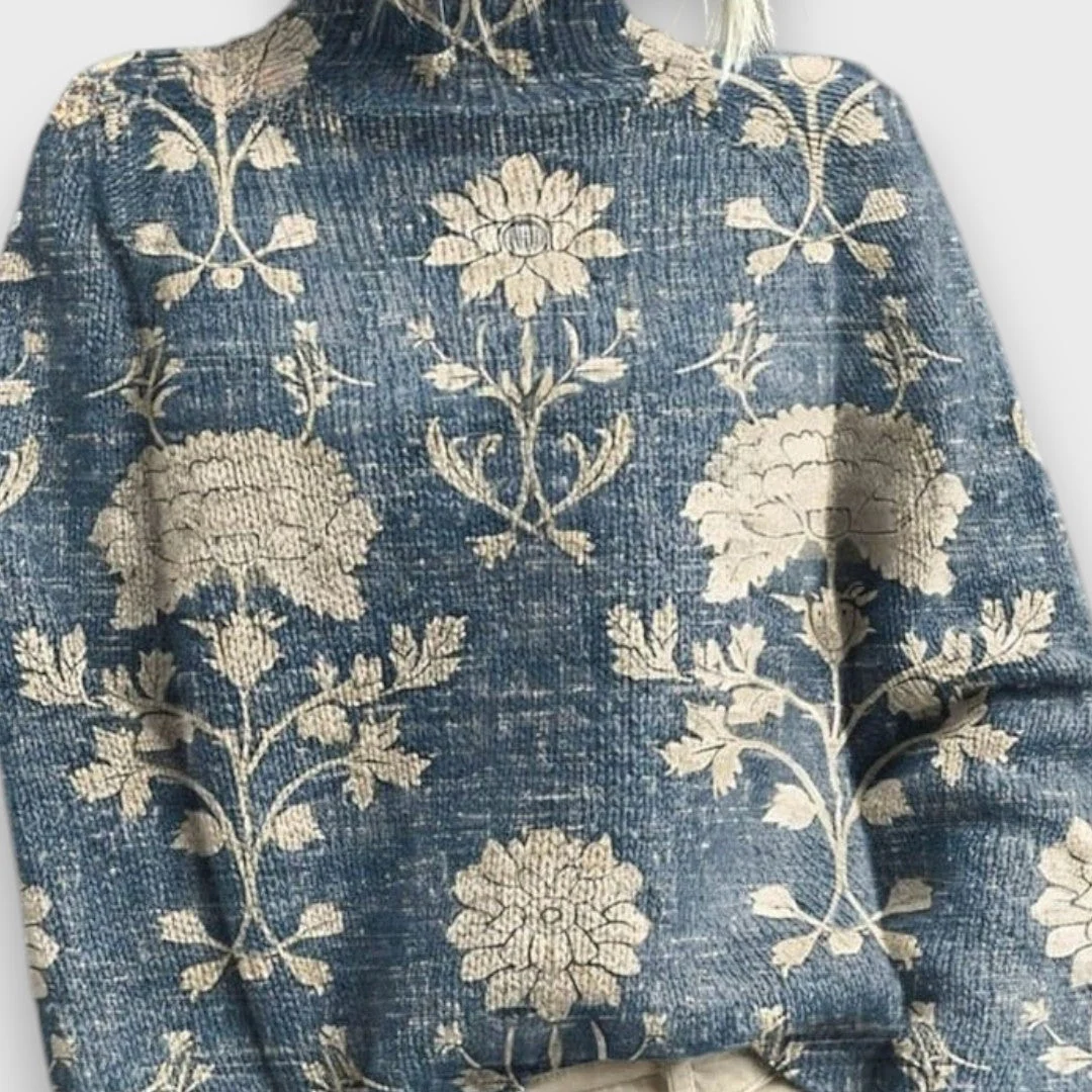 Milai – Vintage Rollkragenpullover mit Kunstprint - Image 2
