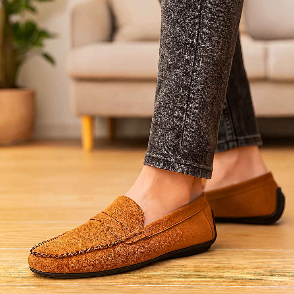 Milano Herren-Leder-Loafer – Klassische Slipper mit rutschfester Sohle - Image 4