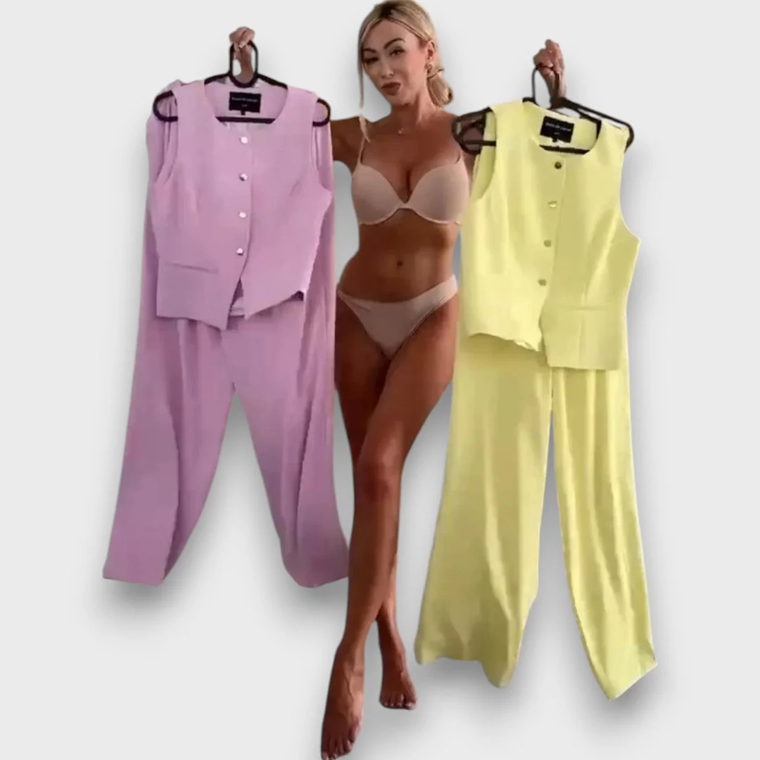 Milia – Damenanzug mit Weste und weitem Bein - Image 7