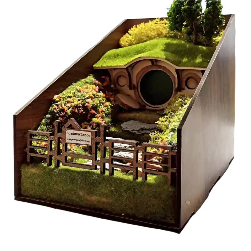 MiniScape Buchstützen – Handgefertigte dekorative Buchhalter mit Mikrolandschaftsdesign - Image 2