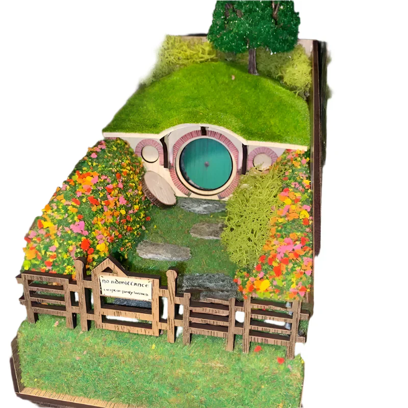 MiniScape Buchstützen – Handgefertigte dekorative Buchhalter mit Mikrolandschaftsdesign - Image 7