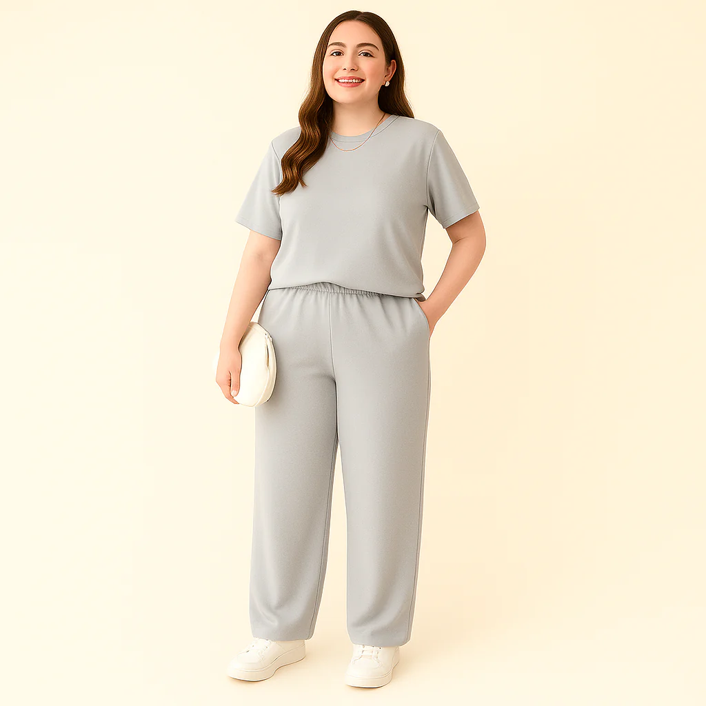 Mira – Mit rundem Kragen und flexiblen Taillenhosen für mühelose Komfort - Image 3