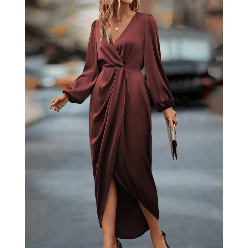 Mira zeitgenössisches langärmliges Midi-Kleid - Image 2