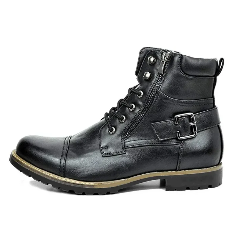 Mittellange Schnürstiefel aus Leder für Herren - Image 4