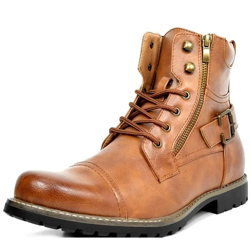Mittellange Schnürstiefel aus Leder für Herren - Image 6