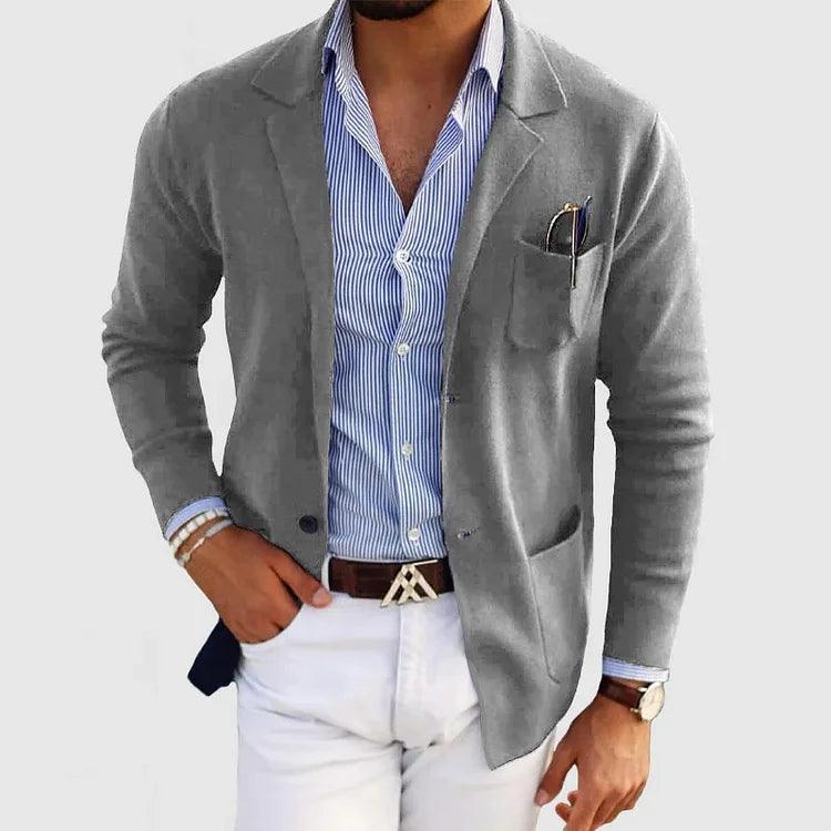 Moderne Herren Strickjacke | Leichter Cardigan Mit Taschen - Image 3