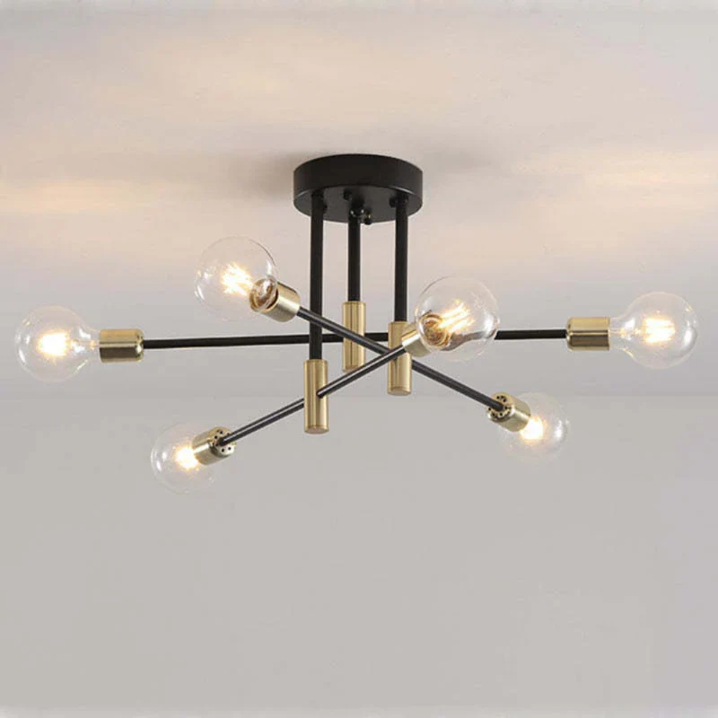 Moderne LED-Deckenleuchte Schwarz und Gold für Wohnzimmer und Schlafzimmer – Warmweiße Beleuchtung 15-20 m² - Image 9