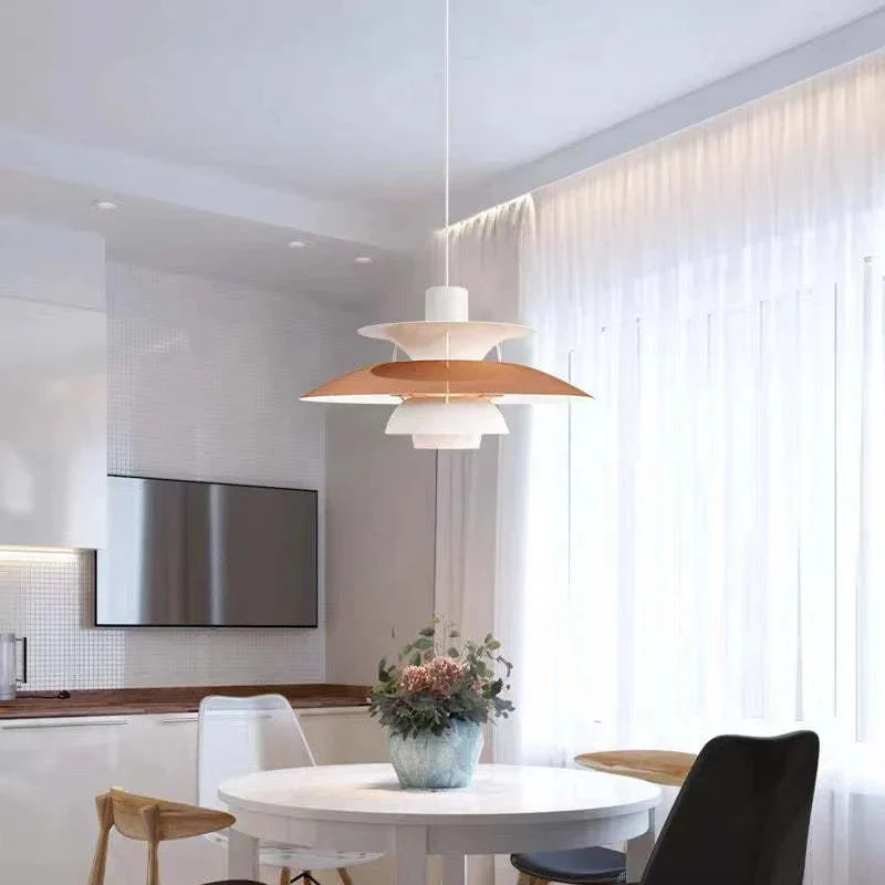 Moderne LED-Hängelampe in Farbenfrohem Metalldesign für Esstisch und Wohnbereiche – Energiesparend, E27 Fassung - Image 5