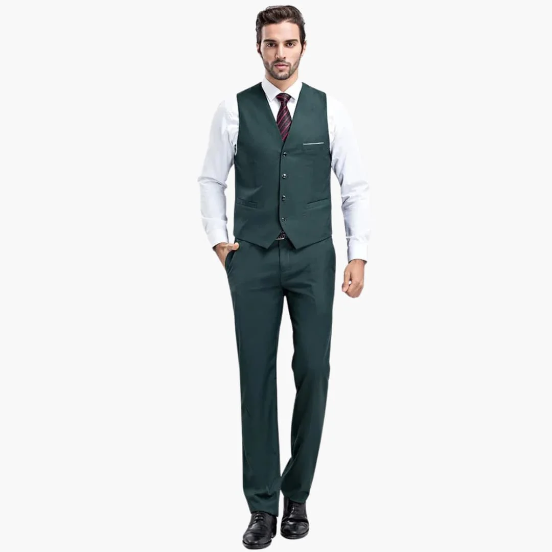 Moderner Hochzeitsgast-Anzug - für Herren mit Weste und Hose - Image 3