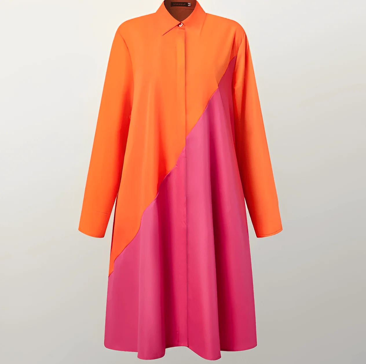 Modernes hemdblusenkleid mit umlegekragen & dreiviertelärmel - Image 3